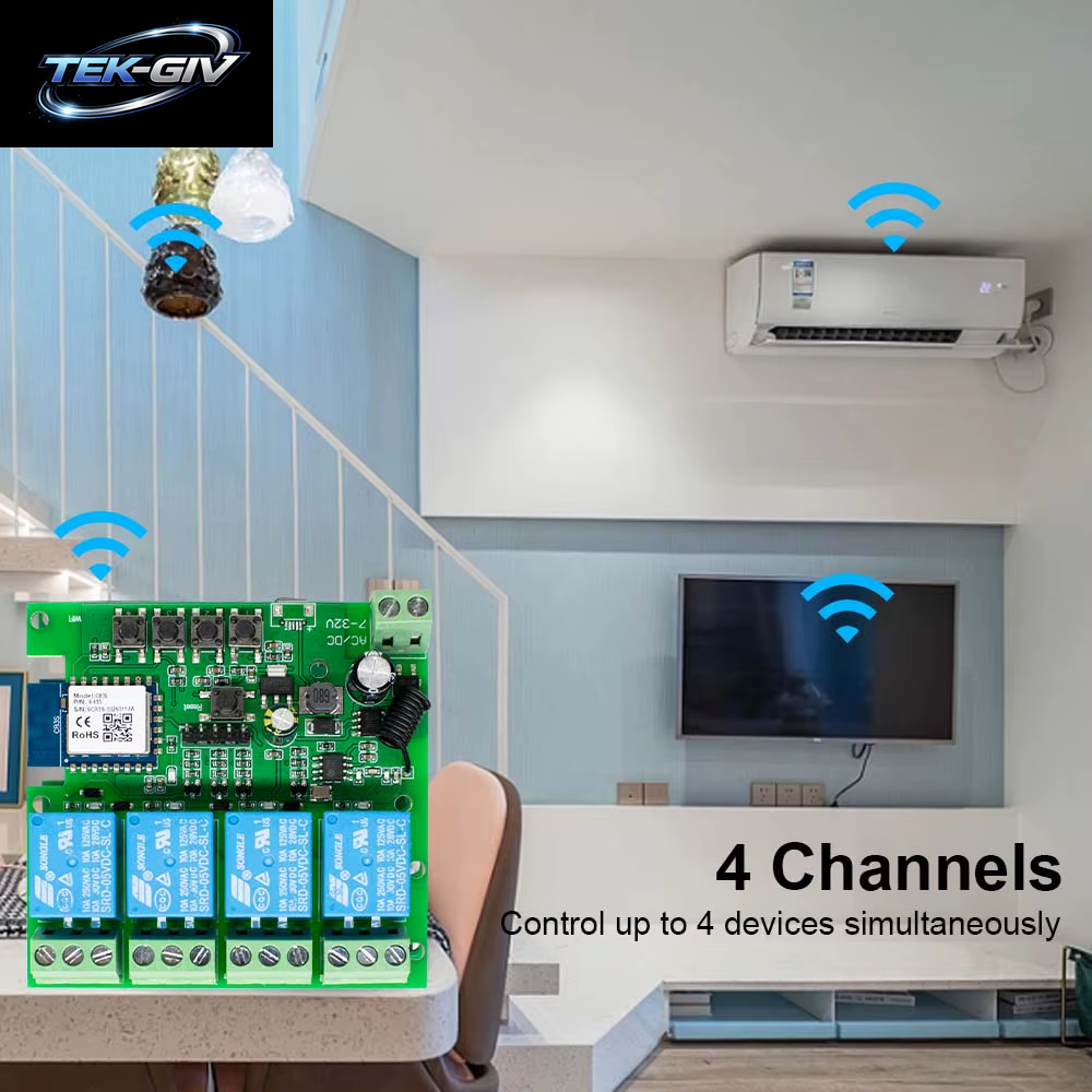 Zigbee Tuya Smart Relais Modul Auf off Controller 1/2/4CH DC 12V 24V 7-32V AC 220V Rf433Mhz Fernbedienung Licht Schalter Arbeit Mit Alexa,Zigbee-Hub Erforderlich
