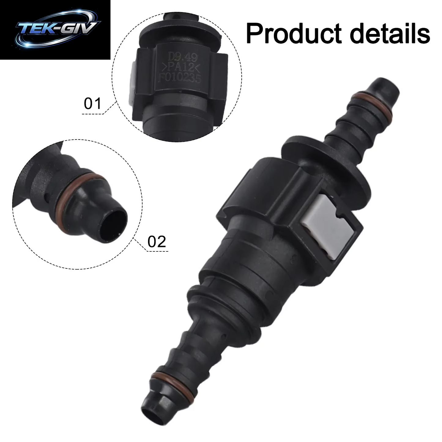 Auto Kraftstoffleitung Koppler Schlauch Quick Connect 9,49 ID6 Gerade Ölleitung Rohr Adapter Trennen Release Schlauch Anschluss