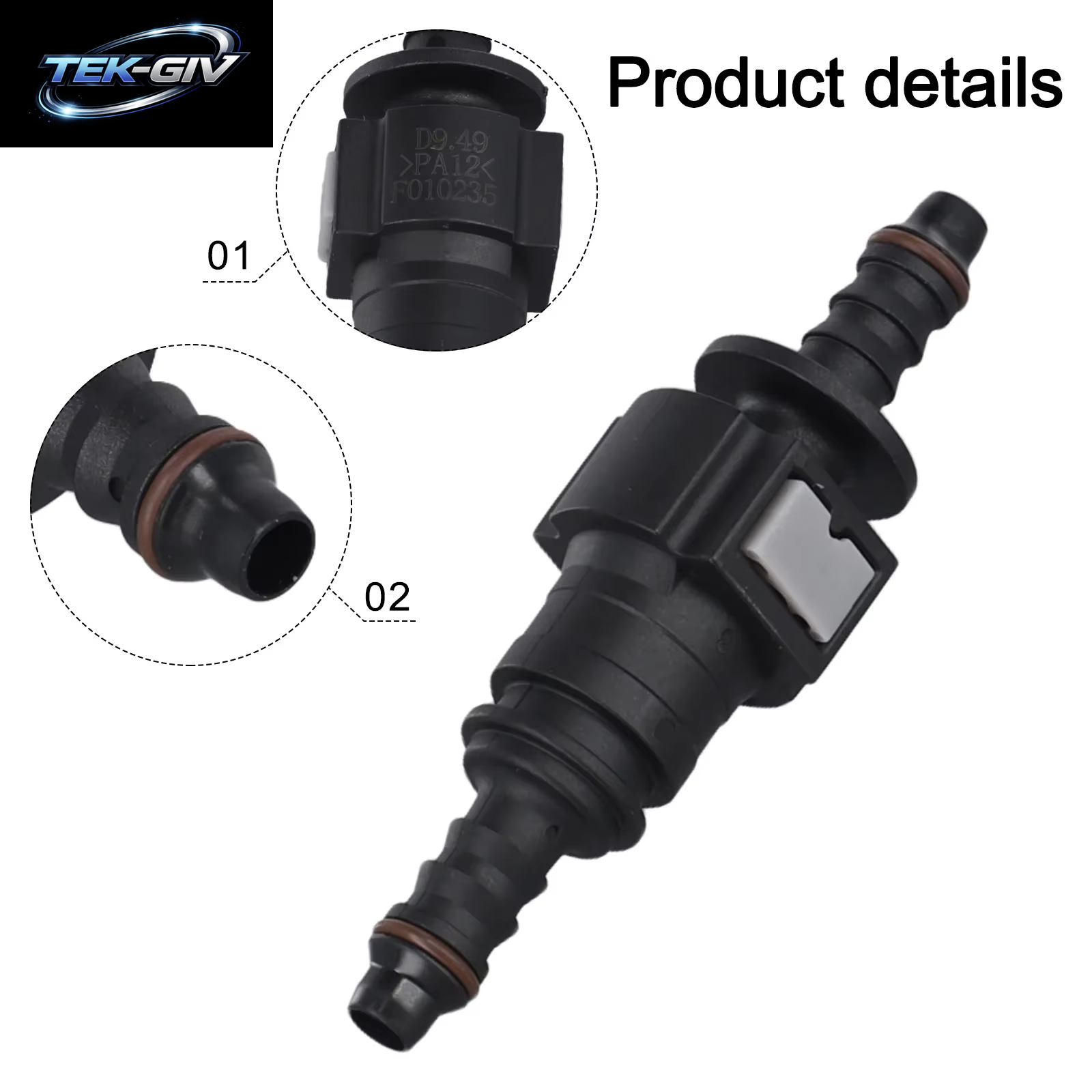 Auto Kraftstoffleitung Koppler Schlauch Quick Connect 9,49 ID6 Gerade Ölleitung Rohr Adapter Trennen Release Schlauch Anschluss