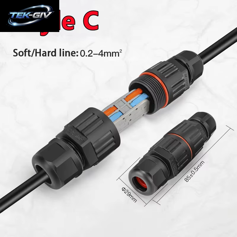 Neue 2/1PC IP68 Wasserdichte Joint Draht Schnell Verbindung Stecker 2/3 Pin Solder Weniger LED Lampe Verdrahtung Im Freien Regendicht Terminal