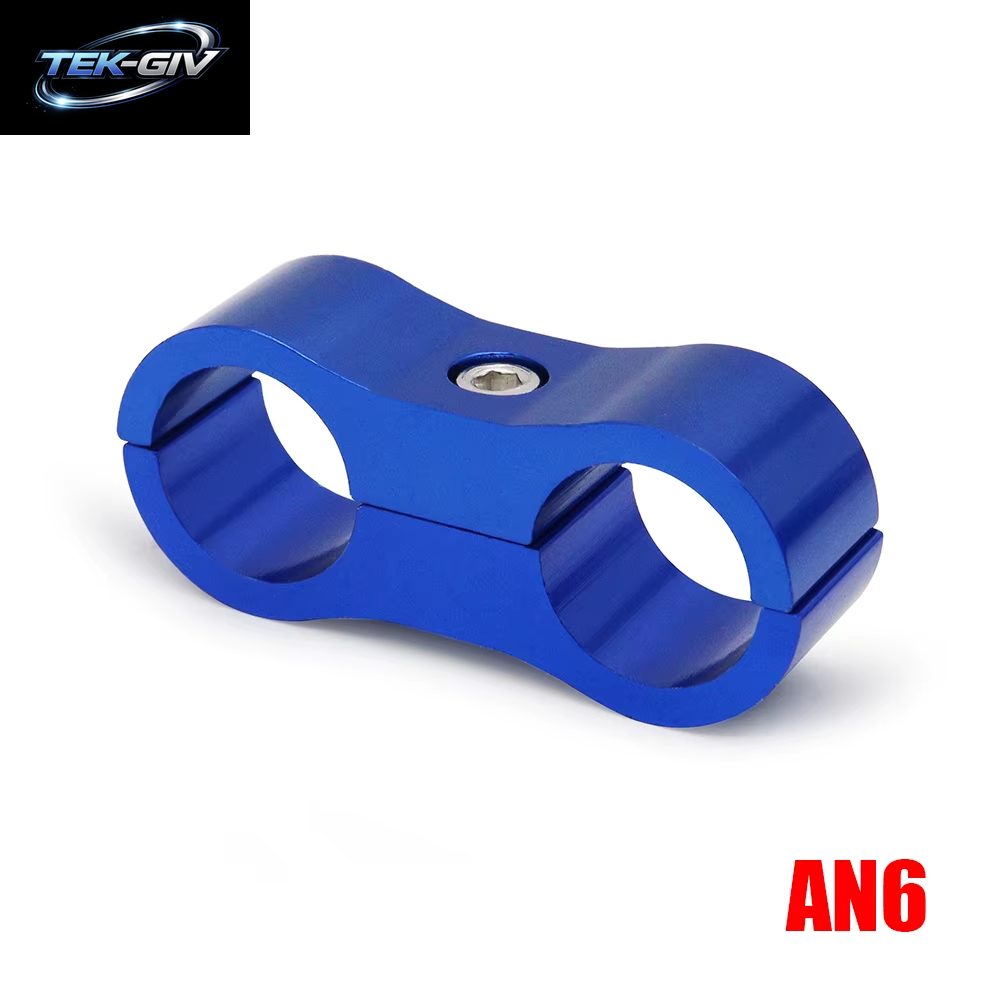 Schwarz/Rot/Blau AN4 AN6 AN8 AN10 AN12 Geflochtene Gummi-Schlauchleitungsklemme Aluminium Eloxierter Leitungsabscheider Separator Trennklemmensatz