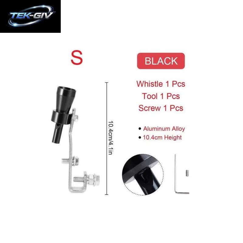 S M L XL Größe Rot Schwarz Turbo Sound Whistle Für Fahrzeug Refit Gerät Auspuffrohr Auto Turbmuffler Universal Sound Simulator Auto