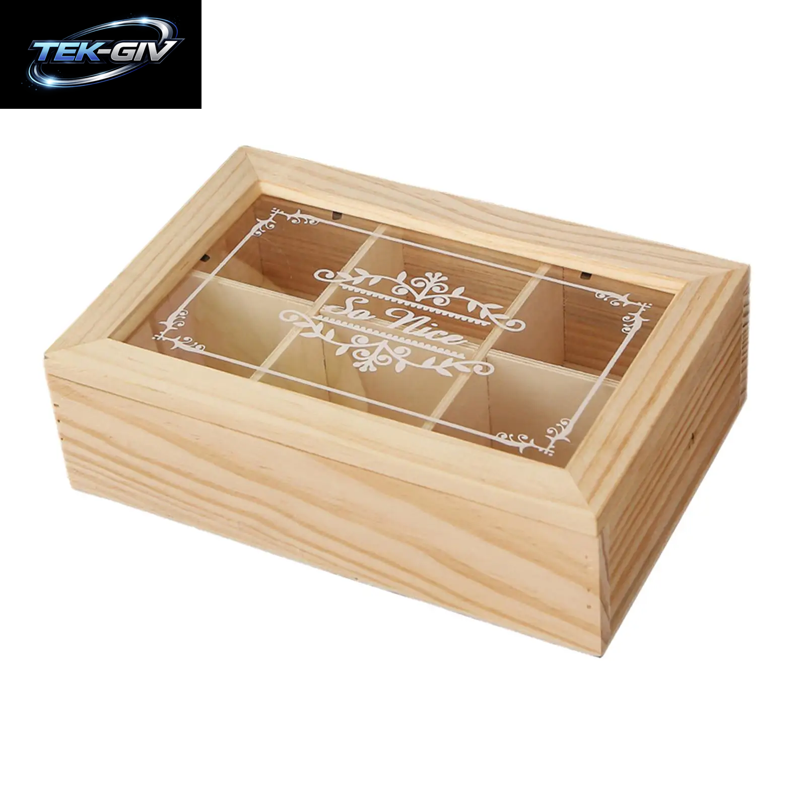 Holz Tee Kiste 6 Gitter Multifunktion Ale Tee Aufbewahrung Sbox Mit Deckel Teebeutel Halter Für Home Cabinet Küche Dekor Organisation