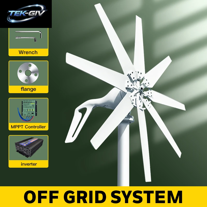 1000W 1KW Horizontalachsen-Windturbine 12V 24V 48V Windgenerator Ce-Zertifiziert Freie Energie Niedrigdrehzahl-Start Netzunabhängig Für Den Heimgebrauch
