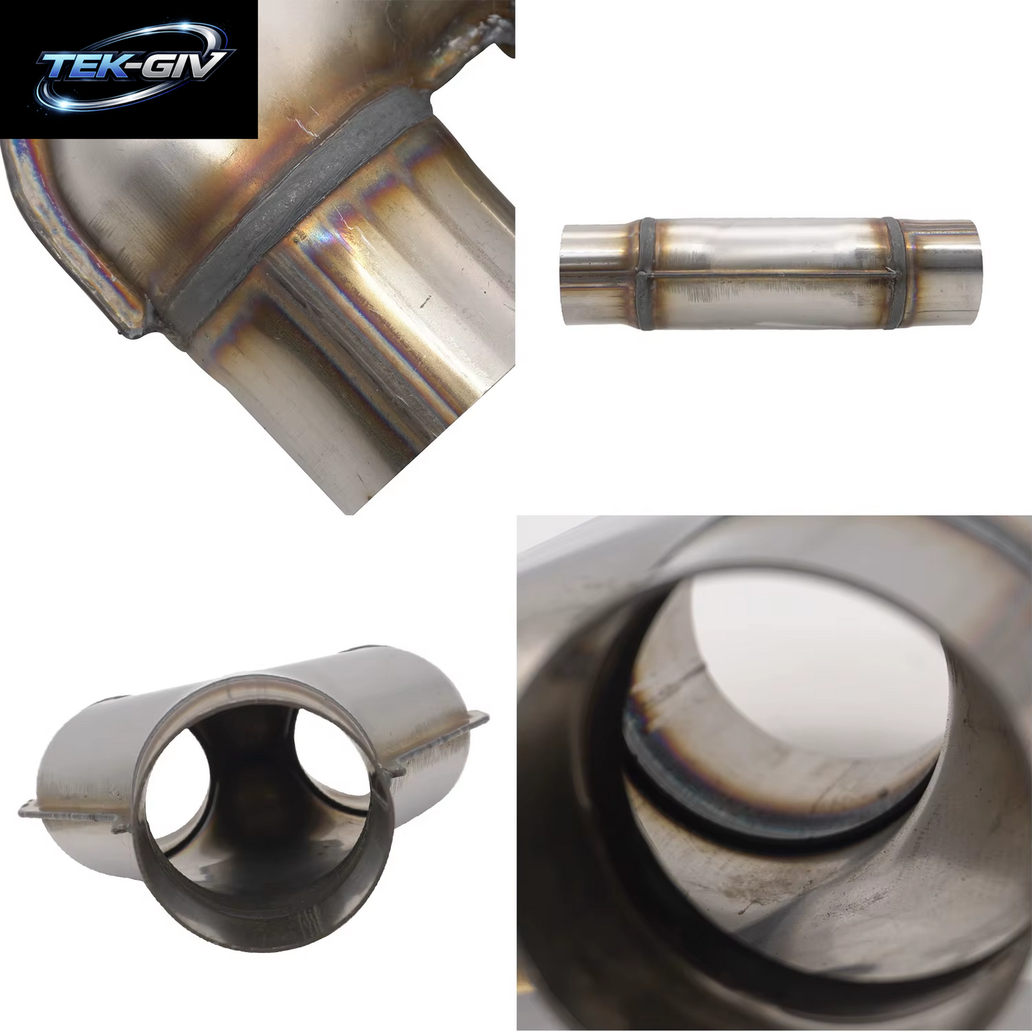 Auto-Auspuff Y/H-X-Rohr 2 Zoll 2,25 Zoll 2,5 Zoll 3 Zoll Einlass 3/4 Wege 409 Edelstahl 51 57 63 76 Mm Auslass Für Universal-Auspuff Y/H