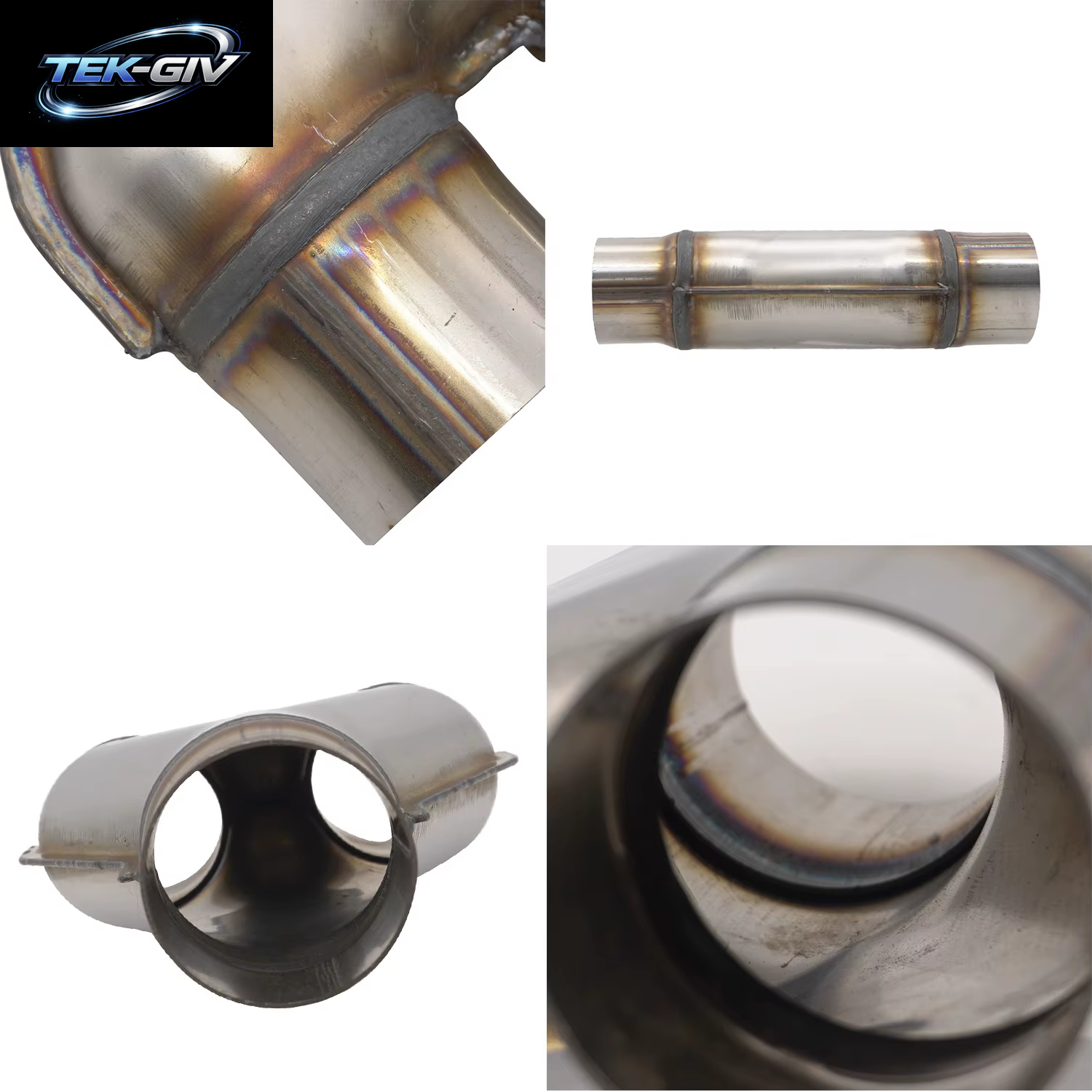 Auto-Auspuff Y/H-X-Rohr 2 Zoll 2,25 Zoll 2,5 Zoll 3 Zoll Einlass 3/4 Wege 409 Edelstahl 51 57 63 76 Mm Auslass Für Universal-Auspuff Y/H