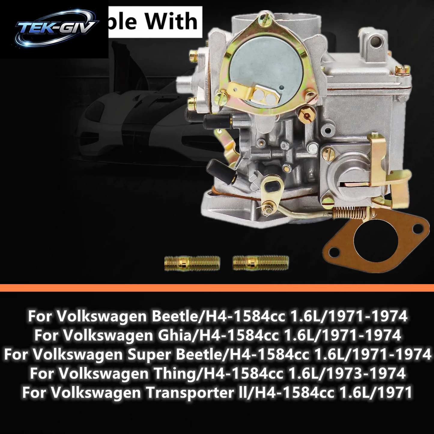 Vergaser 30/31 Pict-3 Vergaser Mit Einzelanschlussverteiler, Kompatibel Mit VW Beetle Ghia 113129029A 027H117510E