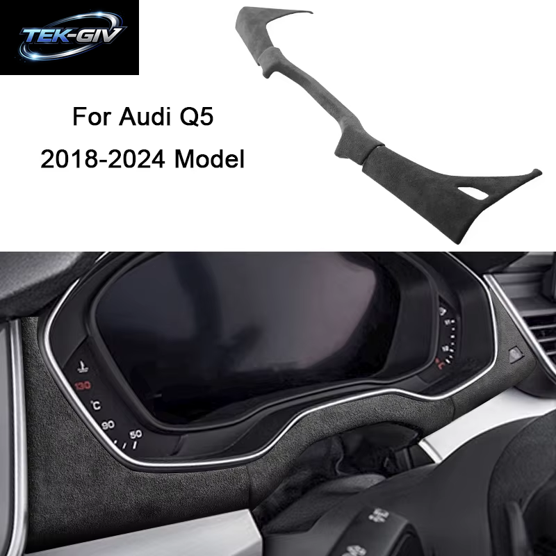 Für LHD Audi Q5 2018 2019 2020 2021 2022 2023 2024 Italienische Wildleder-Verkleidungen Innenraum-Verzierungen Für Türen, Schaltwippen, Mittelkonsole