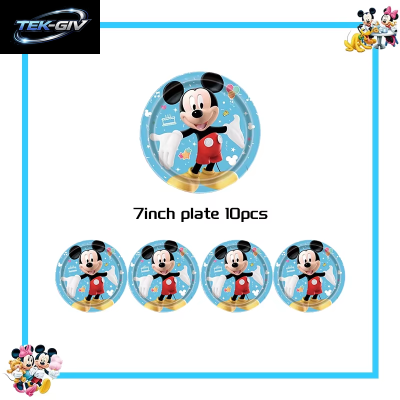 Mickey Mouse Geburtstag Party Dekoration Geschirr Candy Box Banner Tischdecke Hintergrund Ballon Für Kinder Geburtstag Party Supplies