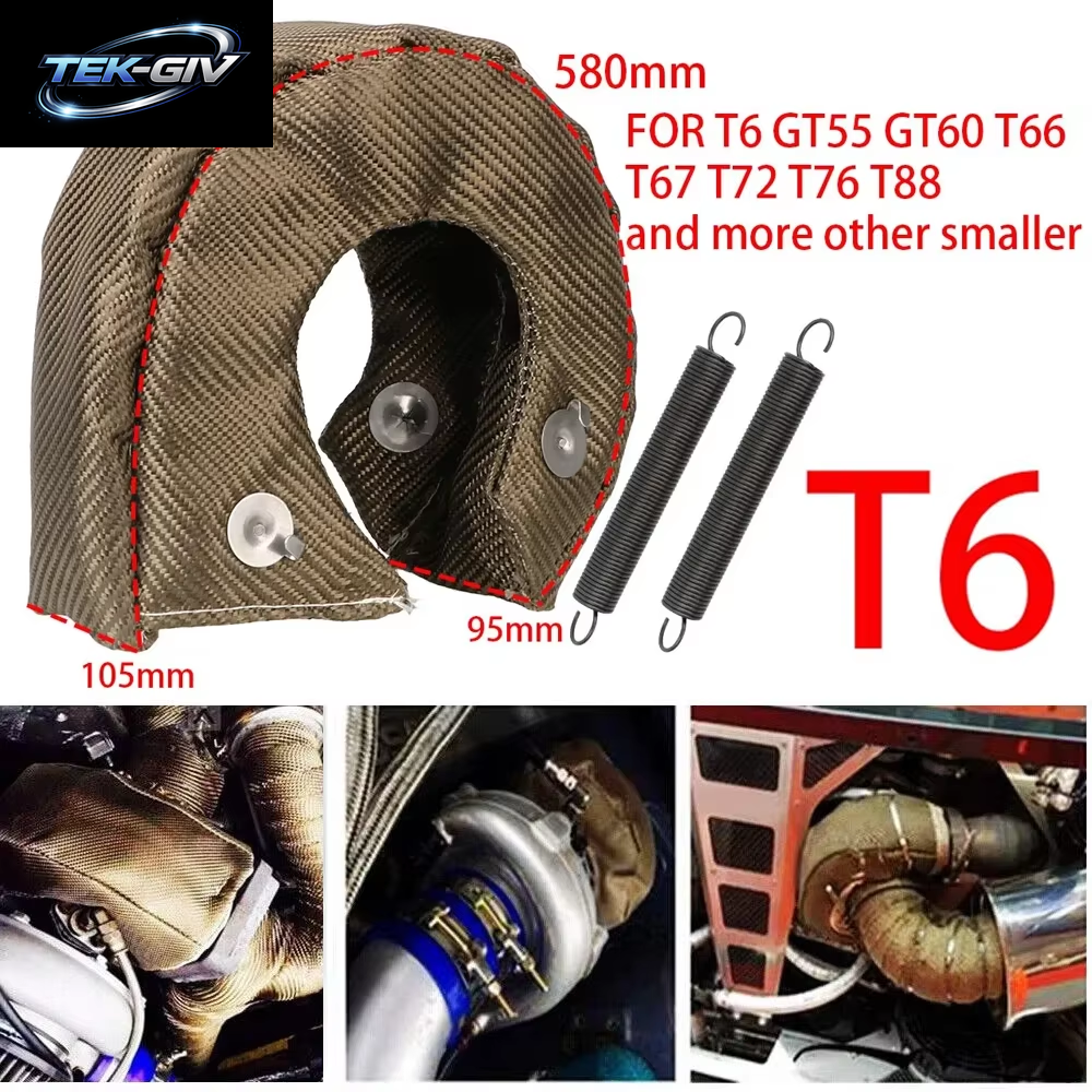 Glasfaser Turbo Hitteschild Turbolader Deken Cover T2 T25 T28 T3 T4 T6 Meest Turbine Hochtemperaturschutz Wrap Heat