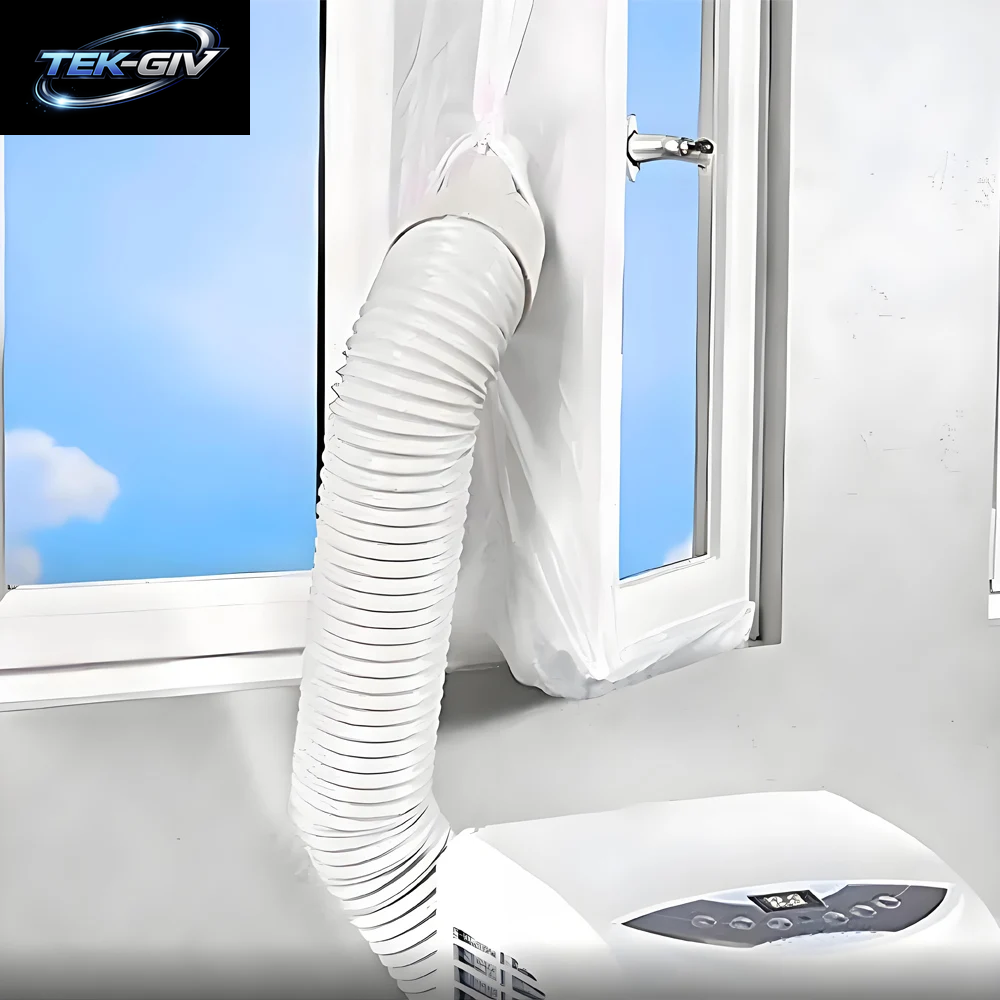 Airlock Fensterabdichtung Für Mobile Klimaanlagen, 3M 4M Flexible Stoffdichtungsplatte Fensterabdichtung Mit Reißverschluss Und Klebefixierung