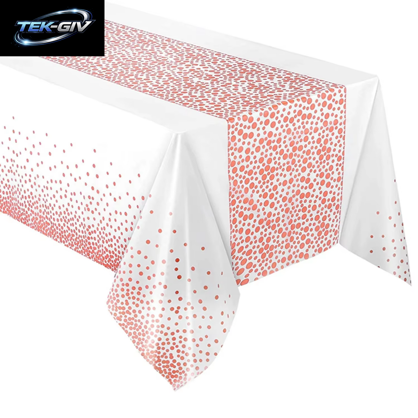 1 Stück Kleine Gepunktete Einweg-Tischdecke, Verdicktes Wasserdichtes Pevatablecloth, Dekoration Für Zuhause, Hochzeit, Geburtstag, Party, 54,4 X 108 Zoll