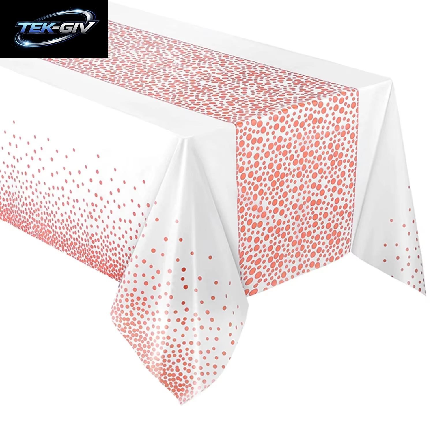 1 Stück Kleine Gepunktete Einweg-Tischdecke, Verdicktes Wasserdichtes Pevatablecloth, Dekoration Für Zuhause, Hochzeit, Geburtstag, Party, 54,4 X 108 Zoll