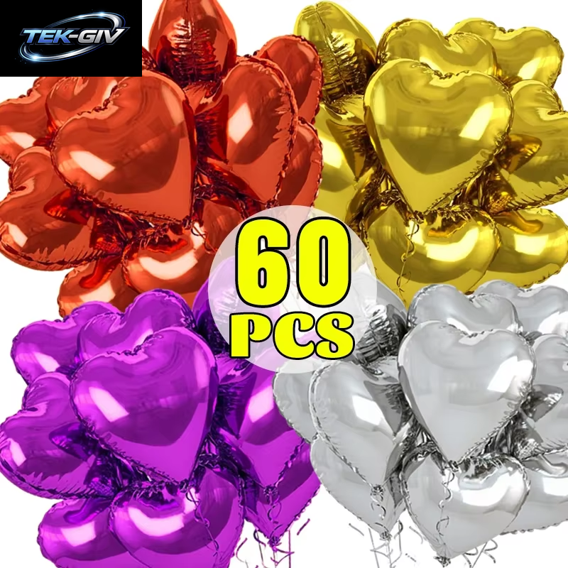60-5PCS Rote Herz Folien Ballons Aufblasbare Helium Ballon DIY Geburtstag Party Ornamente Für Valentinstag Hochzeit Party Geschenke