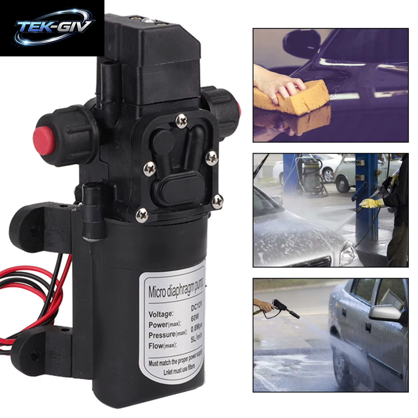 DC 12V Wasserpumpe Hochdruck 116Psi Selbst Ansaugendes Caravan Camping Boot