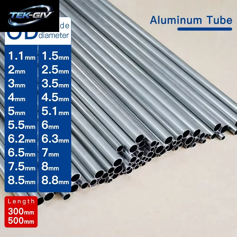 Aluminiumrohr, Außendurchmesser 1,1–8,8 Mm, Länge 300 Mm, 500 Mm, Rundes Rohr Aus Aluminiumlegierung, Gerade, Kleiner Außendurchmesser 6063, Dicke 0,2–2,5