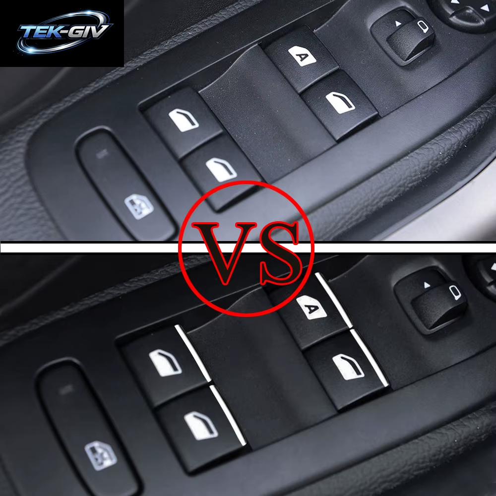 7 Teile/Satz Chrom Tür Fenster Lift-Taste Schalter Pailletten Trim Für Peugeot 2008 208 3008 408 508 301 308 Für Citroen C4L C-QUATRE C5