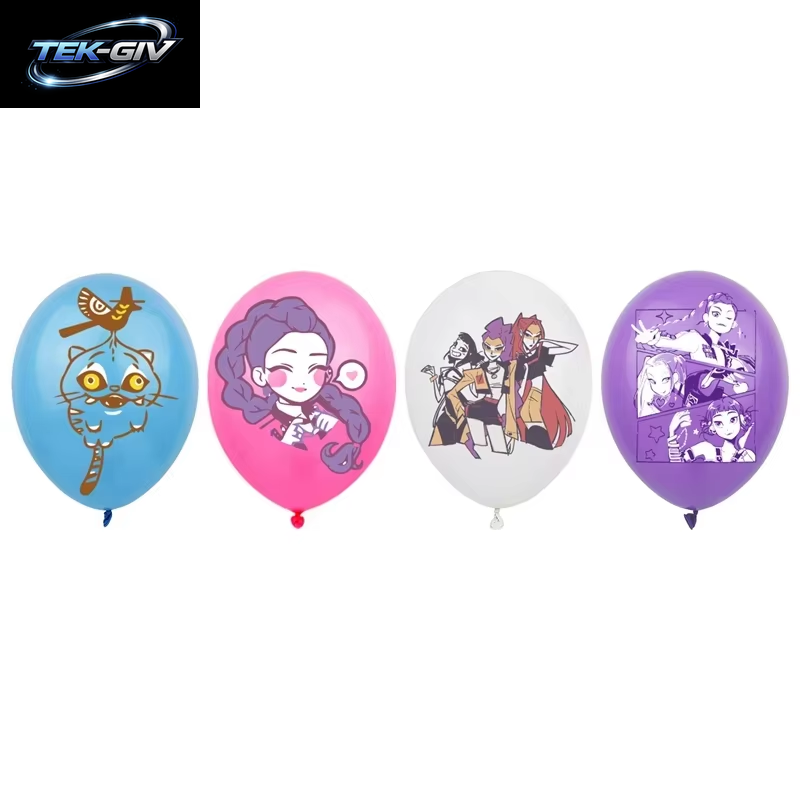 Kpop Dämon Geburtstag Party Dekoration Hunter Gruppe Geburtstag Party Supplies Huntrix Kpop Anime Kuchen Topper Luftballons Hängende Flagge