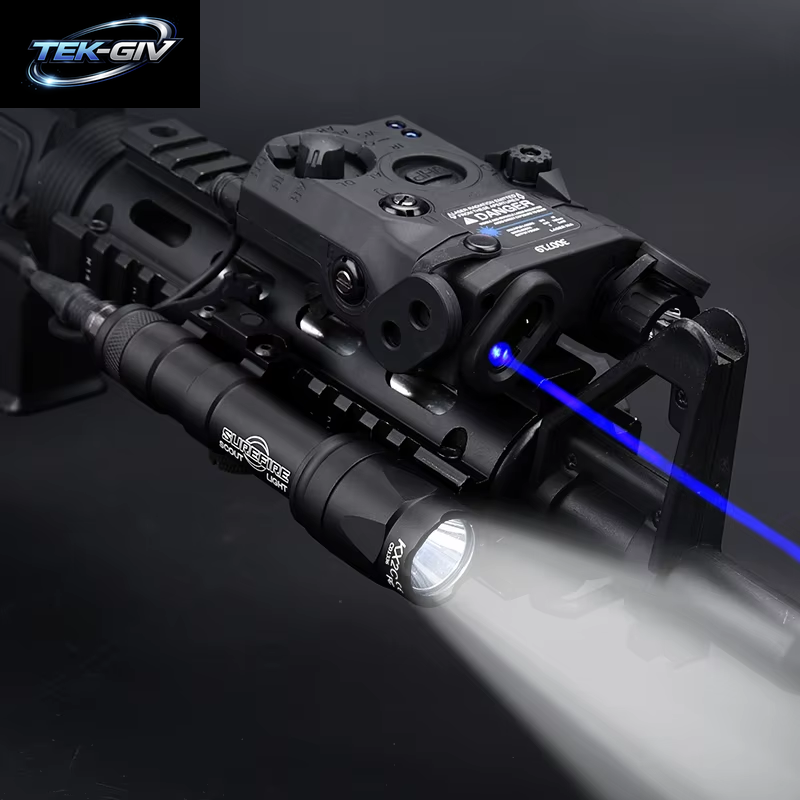 WADSN Taktische PEQ 15 Rot/Grün/Blau Laser & SF M300A/M600C Taschenlampe & AXON Remote Sitch Set IR Fülllicht Für Airsoft Jagd