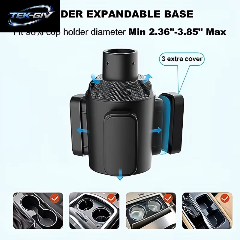 64Oz Großer Erweiterbarer Getränkehalter Für Das Auto, Verstellbarer Sockel, Autohalter, Adapter, Breiter Sockel, Getränkehalter