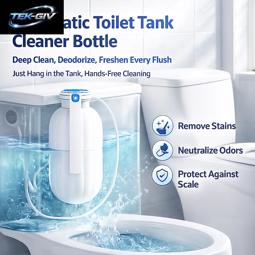 1 X Automatische Toilettentank-Reinigungsflasche, Freihändiger Blauer Flüssigkeitsspender, Tiefenreinigung Und Desodorierende Toilettenschüssel, Langlebig