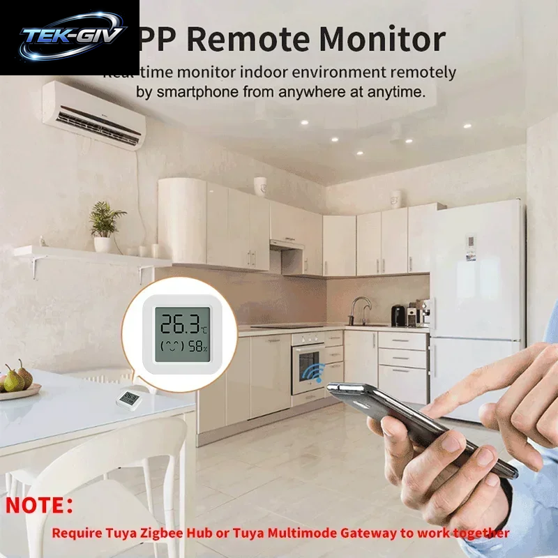 Zigbee 3.0 Temperatur- Und Feuchtigkeitssensor, App-Fernbedienung, Thermometer Über Tuya Smart Life Für Smart Home, Funktioniert Mit Yandex Alexa