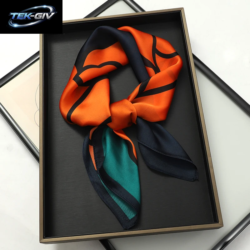 60 Farben Luxus-Schal Für Damen 70*70Cm Seidengefühl Quadratisches Haartuch Foulard Satin-Schal Großformatiges Kopftuch Hijab Taschentuch