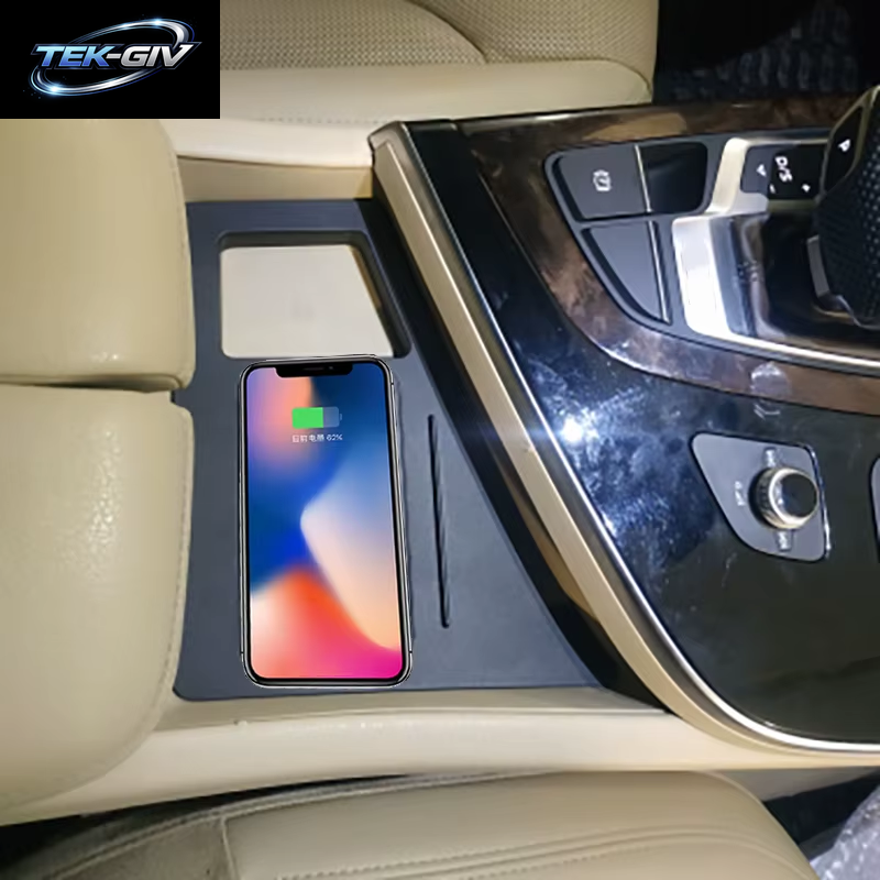 15 W Kabelloses Auto-Ladegerät Für Die Mittelkonsole, Handy-Ladegerät, Schnellladeplatte, Ladehalter Für Audi Q7 2016 2017 2018 2019