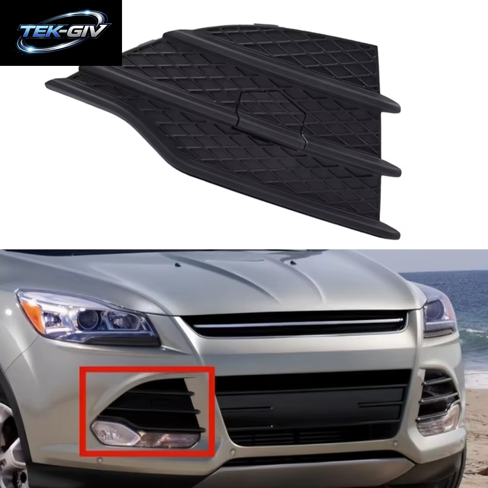 Für Ford Escape 2013 2014 2015 2016, Us-Version, Frontstoßstange, Nebelscheinwerfer, Nebelscheinwerfer-Abdeckung, Rahmen, Kühlergrill, Zierdeckel, Schwarz