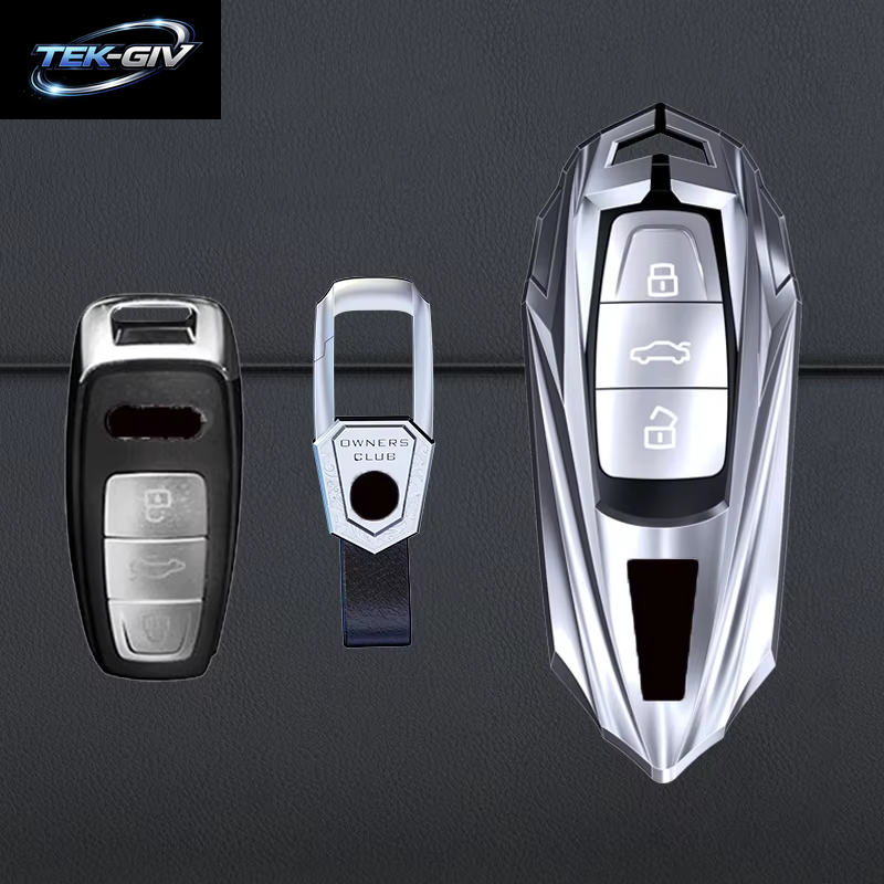 Mode Legierung Auto Schlüssel Fall Abdeckung Shell Fob Für Audi A1 A3 8P A4 B8 B9 A5 A6 C7 A7 A8 Q3 Q5 Q7 Q8 C8 D5 4M RS3 S4 S5 S7 TT E-Tron