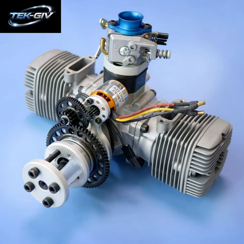 Neu Eingetroffen! NGH 70CC 2-Takt 2-Zylinder-Benzinmotor GTT70 Mit Elektrostarter Für Rc-Flugzeuge