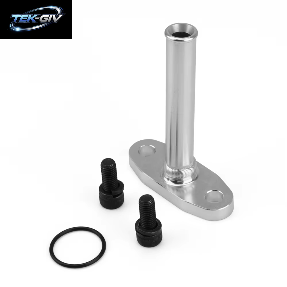 Erweitertes Aluminium 1,8 Turbo-Ölablass-Rücklaufflansch-Set Mit 5/8 Zoll Schlauchtülle, M8-Loch, Bolzenabstand 51 Mm, Ölrücklaufgrad