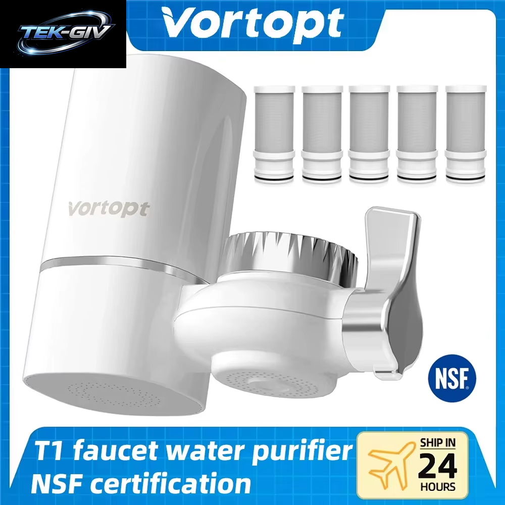 Vortopt Wasserhahn-Wasserfilter NSF International Certified, Ein Satz Mit 5 Filterkartuschen Zur Reinigung Von 400 Gallonen Wasser
