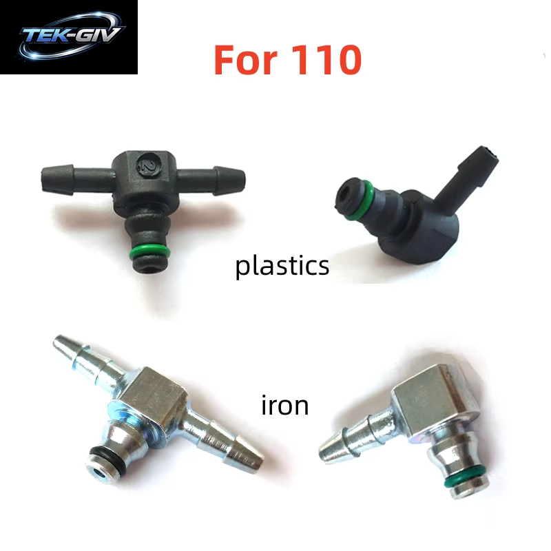 5PCS Diesel Injektor Rohr Rohr Öl Rückkehr Joint Zwei Möglichkeiten Drei Einzelnen Rückschlagventil Teile Piezo Sicherungsring Für Bo-Sch Den-So Katze