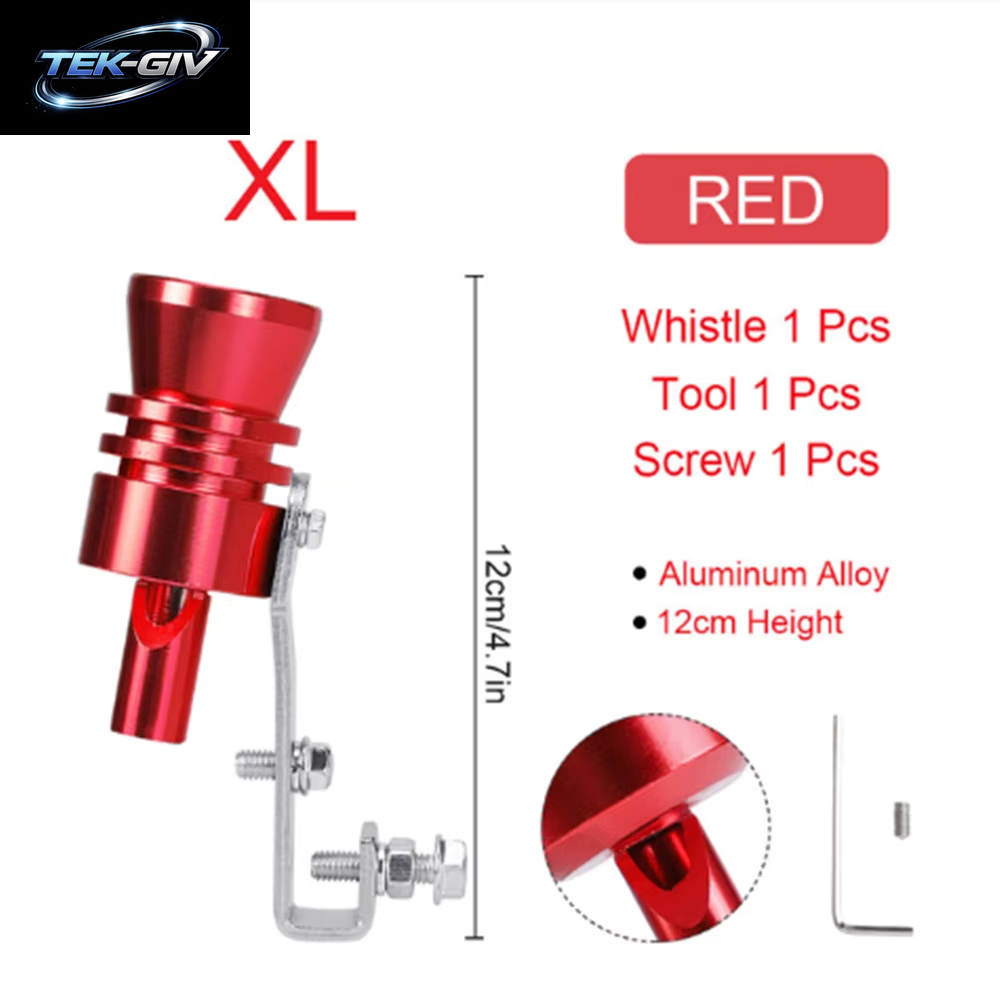 S M L XL Größe Rot Schwarz Turbo Sound Whistle Für Fahrzeug Refit Gerät Auspuffrohr Auto Turbmuffler Universal Sound Simulator Auto