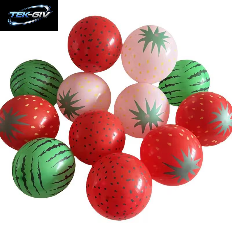 12 Zoll Erdbeere Wassermelone Obst Ballon Sommer Strand Hawaiian Party Ballon Kinder Geburtstag Pary Festival Hawaii Party Globos