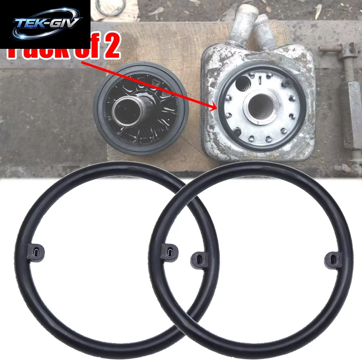 2Pc Motoröl Kühler Filter Dichtung Für VW Golf Polo Bora Passat Gehäuse Wärmetauscher O-Ring Obere Dichtung Waschmaschine Auto Reparatur Kit