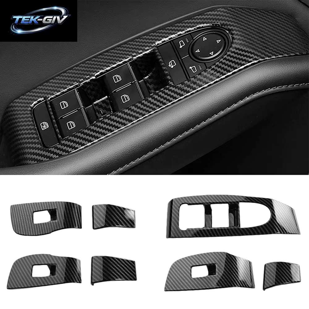 ABS Auto Innentür Armlehne Panel Fenster Schalter Lift Tasten Abdeckung Trim Für Mazda 3 Limousine Fließheck CX-30 2020-2023 LHD