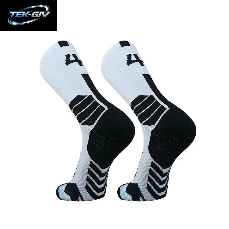 Hochwertige Elite-Basketballsocken Kompressionssocken Für Herren Mit Nummerierung Erwachsene Frottee-Sohle Outdoor-Sportsocken Unisex