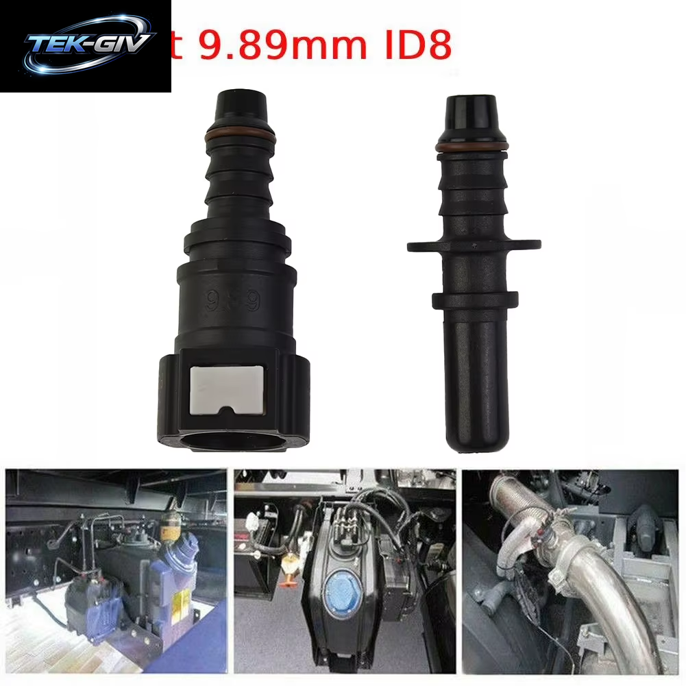 Auto Kraftstoff Linie Koppler Schlauch Schnell Verbinden Gerade 9,89Mm ID8 Auto Kraftstoff Linie Schlauch Rohr Koppler Schnell Release Stecker SET