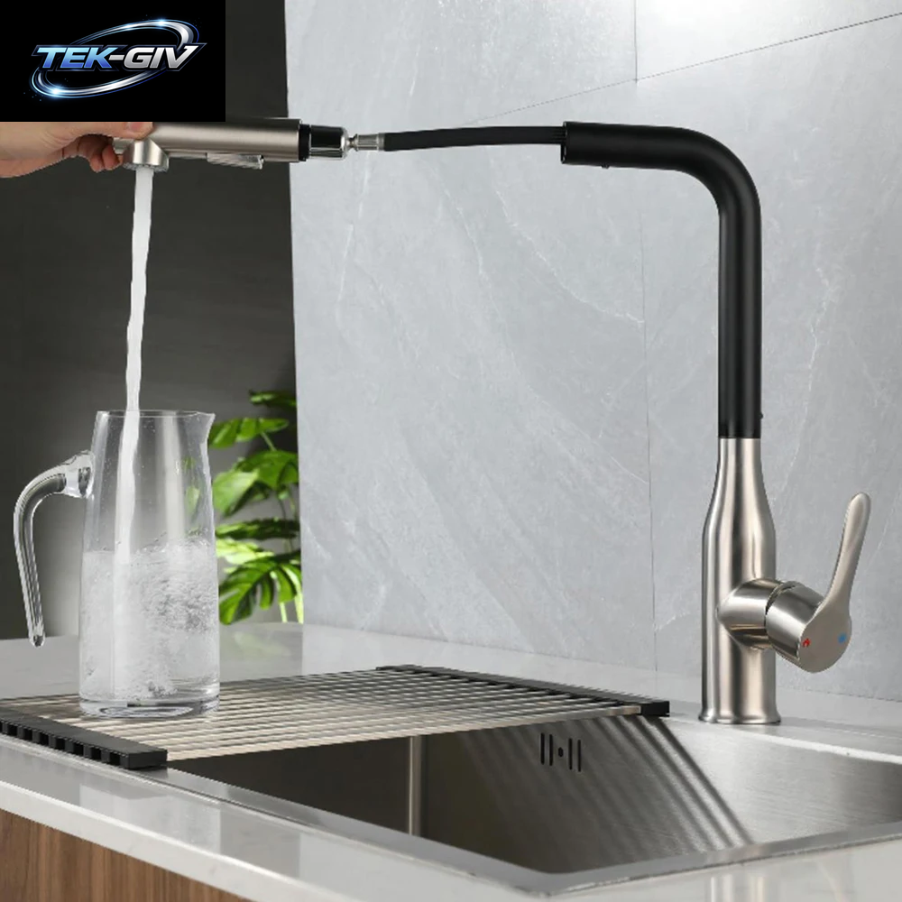 Küchenbecken Wasserhahn Mischer Wasser Kalt- Und Warmwasser Keramikventilkern Mit Griff