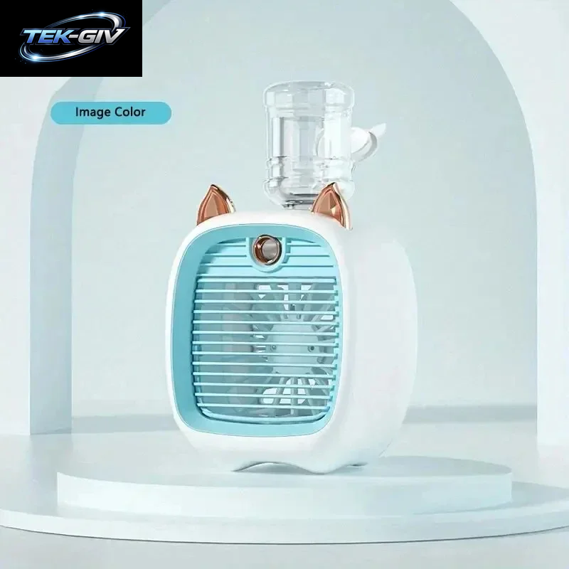 TINSOL Usb-Mini-Klimaanlagenventilator, Luftbefeuchter, Tischventilator, Elektrisch, 1200 Mah, Klimaanlage Mit Drei Gängen, Kühlventilator