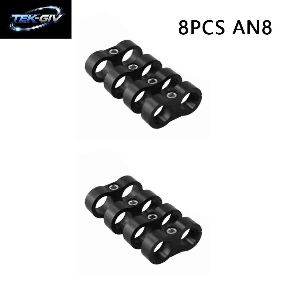 4 Stücke Universal Aluminium AN4 AN6 AN8 AN10 Billet Öl Kraftstoff Wasser Schlauch Rohr Seprator Teiler Klemme Linie Separator Kit