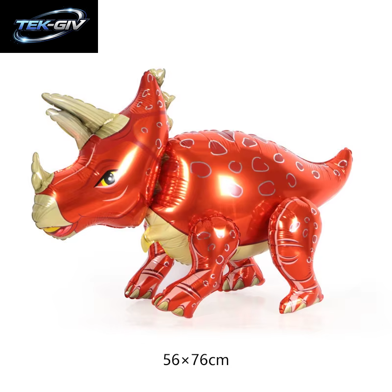 3D Stehender Dinosaurier Ballon Cartoon T Rex Dino Folienballon Für Party Dekoration Kindergeburtstag Partyzubehör