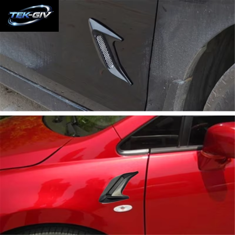 2 Stück Abs Kunststoff Auto Seite Luft Auslass Durchfluss Kotflügel Auto Modifikation Liefert Hai Wange Luft Ansaug Verkleidung Gefälschte Motorhauben Entlüftungen