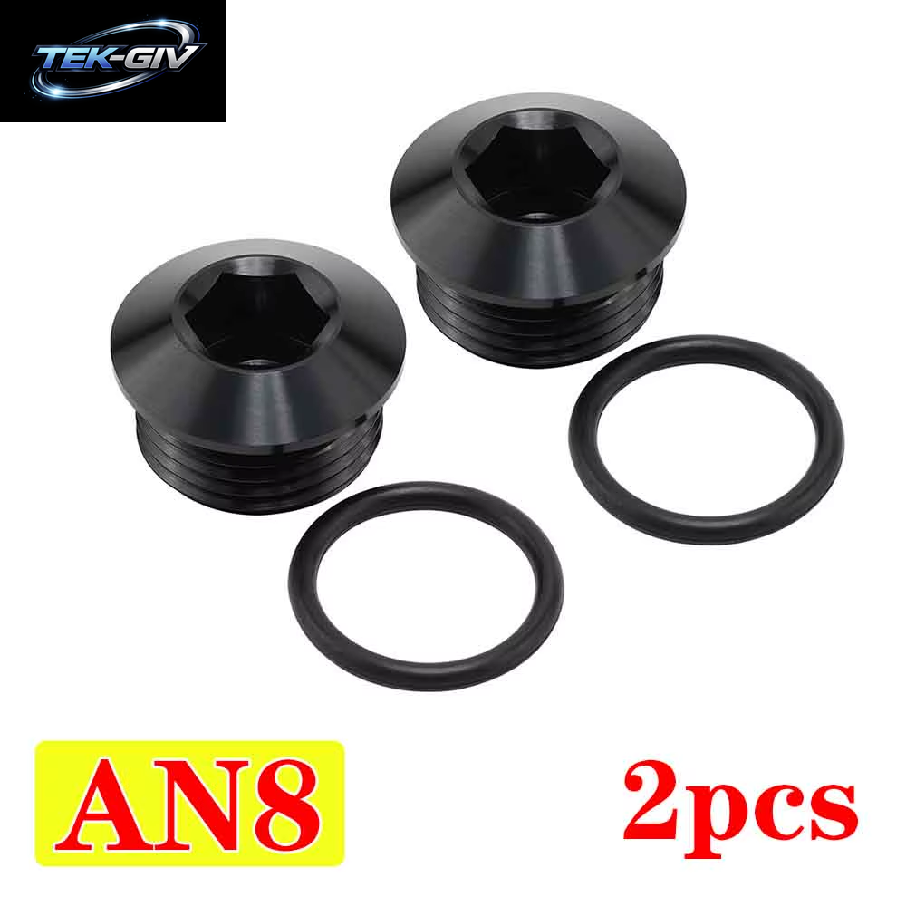 AN4 AN6 AN8 AN10 AN12 ORB O Ring Dichtung Boss Buchse Port Stecker Block off Fitting Adapter Aluminium Schwarz