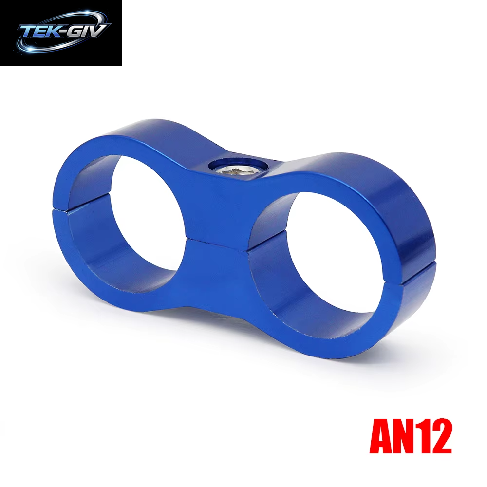 Schwarz/Rot/Blau AN4 AN6 AN8 AN10 AN12 Geflochtene Gummi-Schlauchleitungsklemme Aluminium Eloxierter Leitungsabscheider Separator Trennklemmensatz