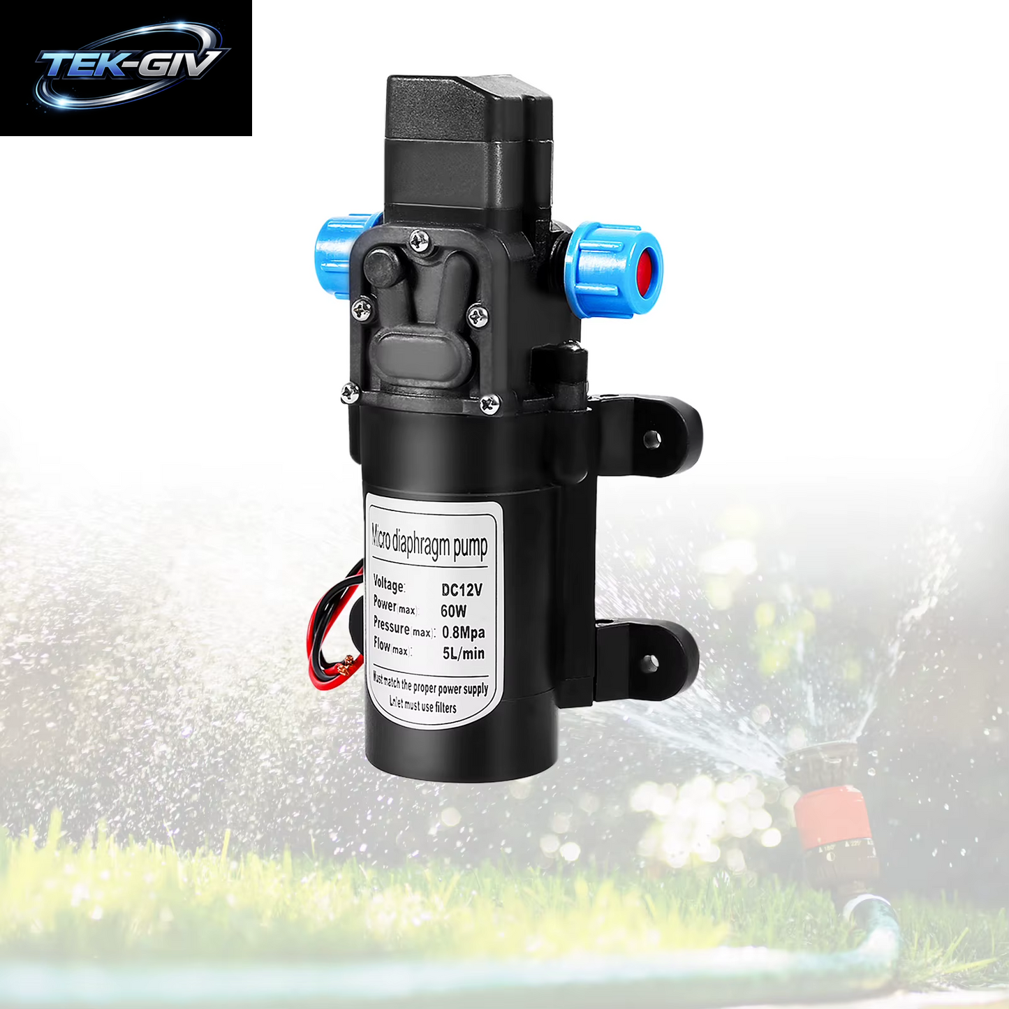 DC 12V Wasserpumpe Hochdruck 116Psi Selbst Ansaugendes Caravan Camping Boot