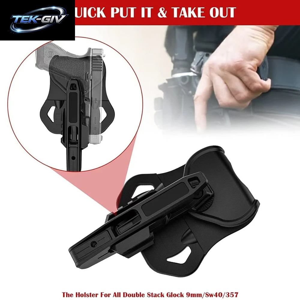 Rollenspiel Taktisches Pistolenholster Jagd Taille Pisolt Holster 9 Mm Waffenkoffer Mit Schiene Für G17 9 Mm SW40 357