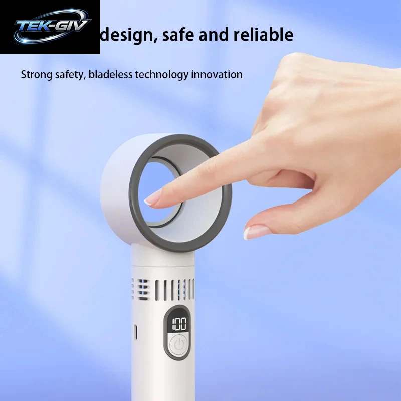 Lenovo Mini Handventilator 100 Geschwindigkeiten Turbo-Windpistole USB Wiederaufladbar Tragbares Outdoor-Kühlgerät 2026 Neu